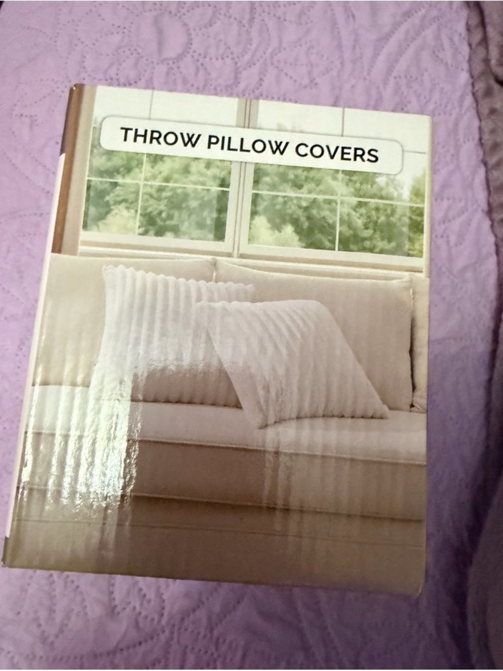 Futei 18 inch Throw Pillow Covers Fuzzy- Neutral Accent Set of 2